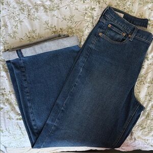 GAP High-Rise Tall - Baggy Jeans in Dark Blue Denim